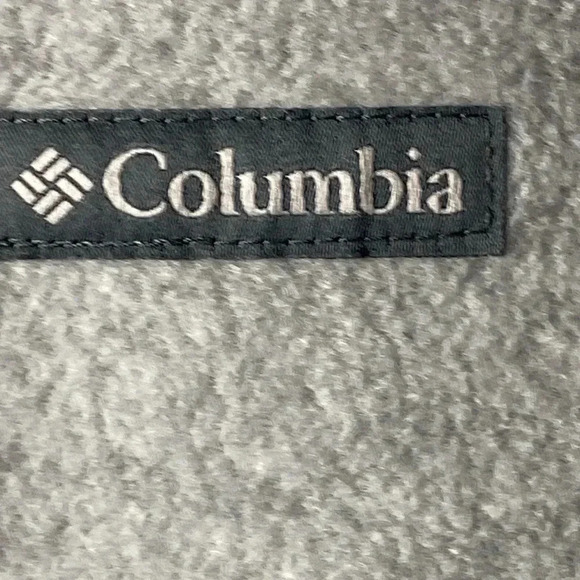 COLUMBIA WO SIZE LARGE GRAY FLEECE FRONT ZIP JACKET POCKETS GOOD CLEAN CONDIRION - Picture 4 of 9
